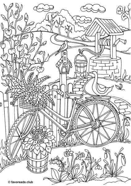 best adult coloring pages to print featuring country