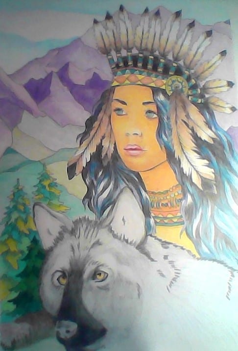Woman and Wolf