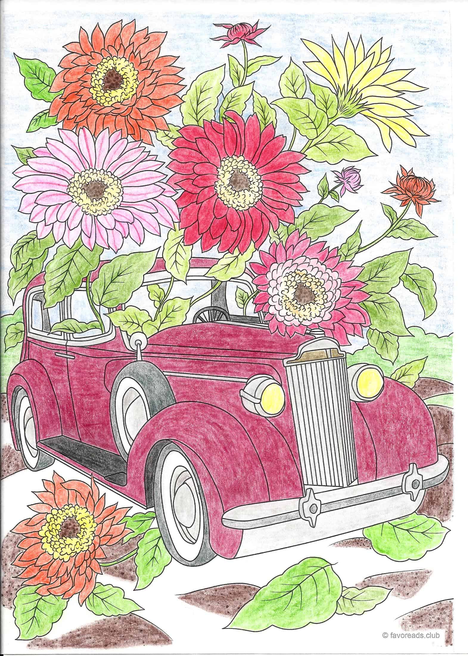 Car with Flowers
