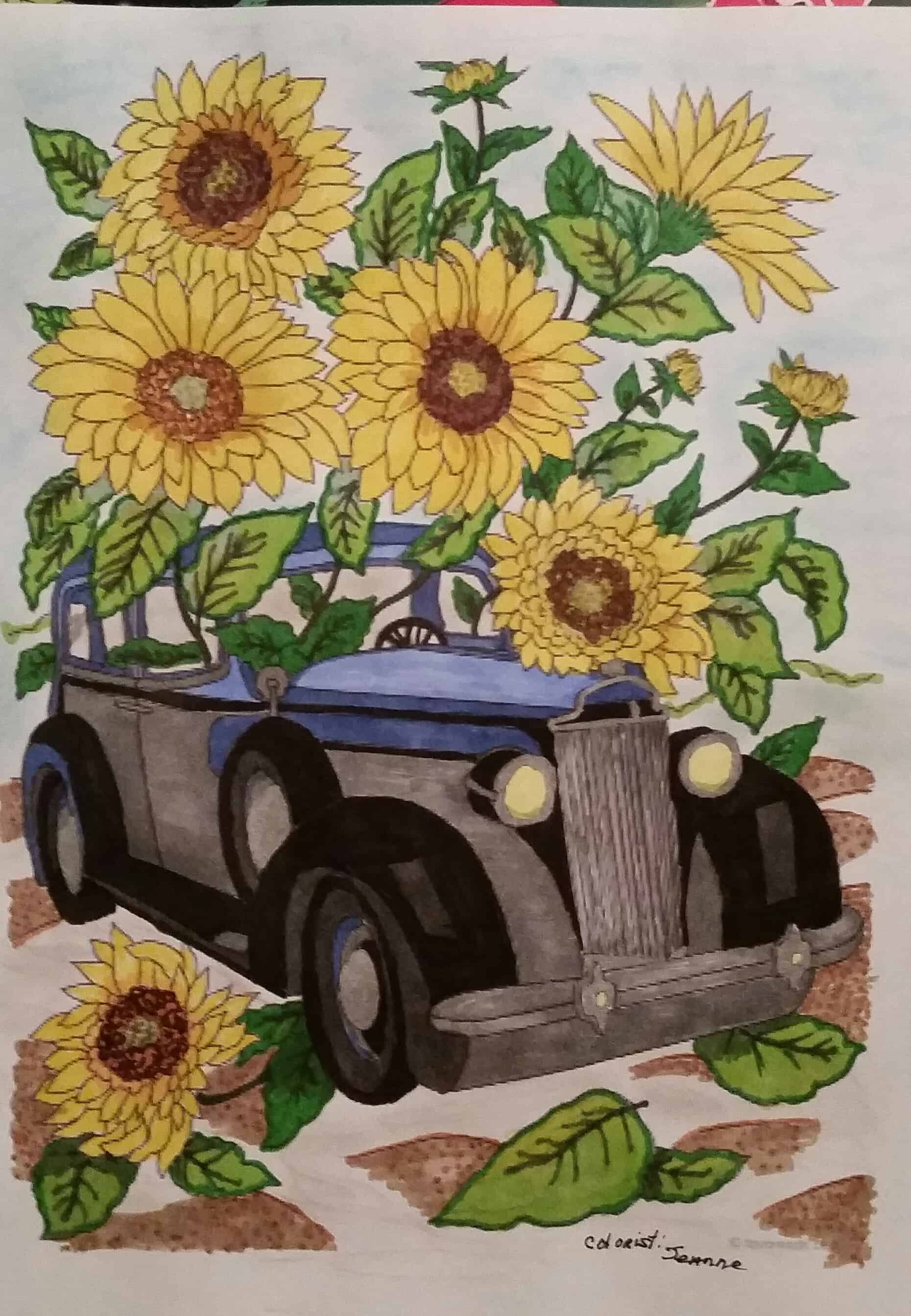 Car with Flowers