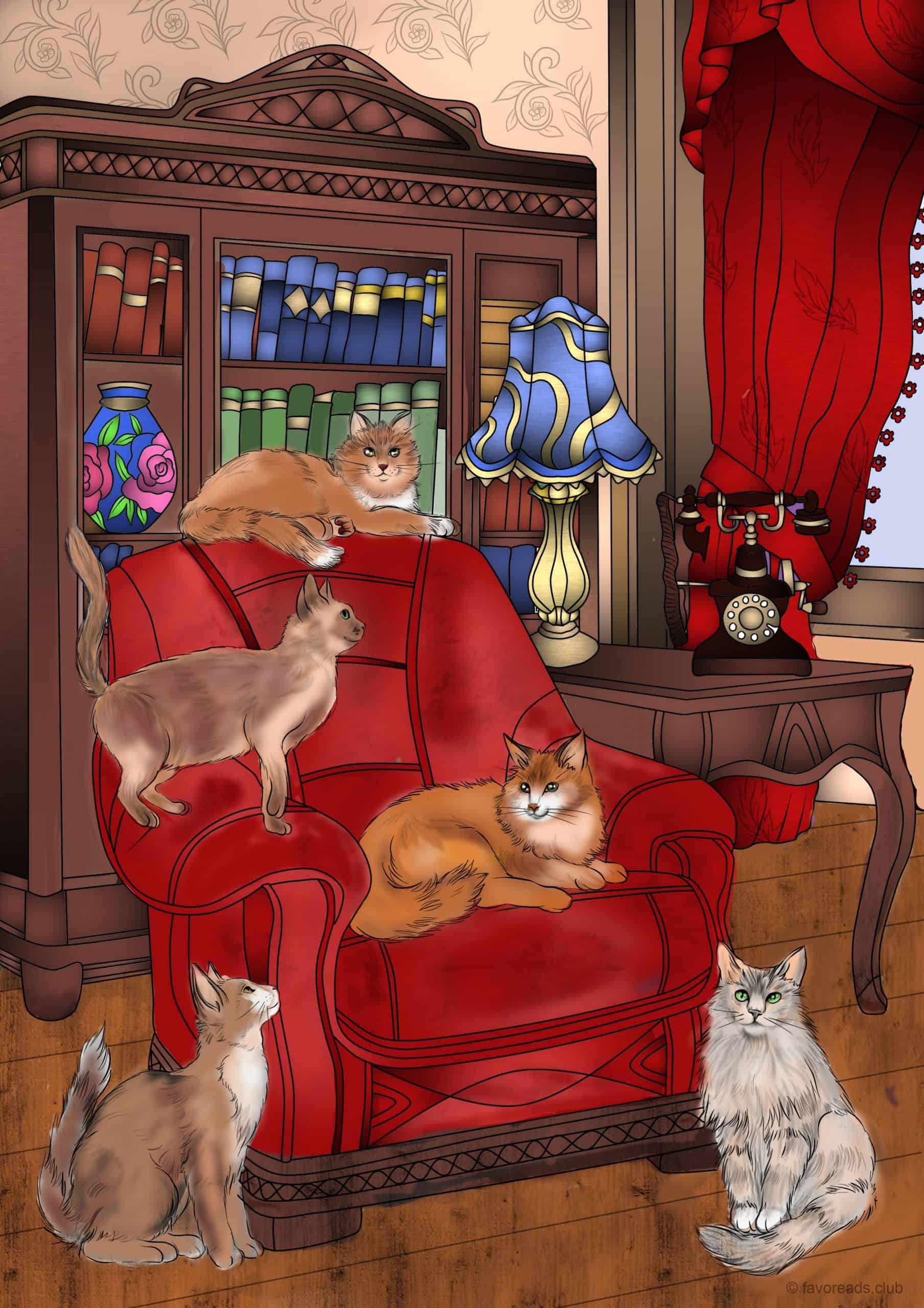 Cats and Armchair