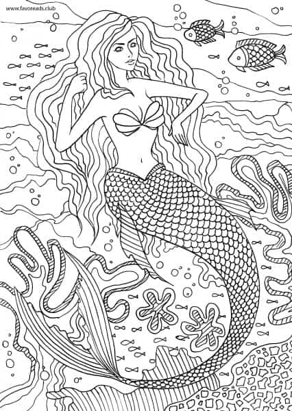 Your Favorite Tales – Mermaid – Favoreads Coloring Club