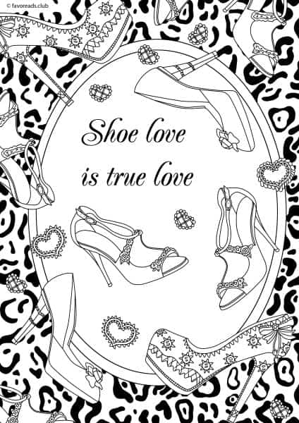 Woman’s Adventure – Shoe Love – Favoreads Coloring Club