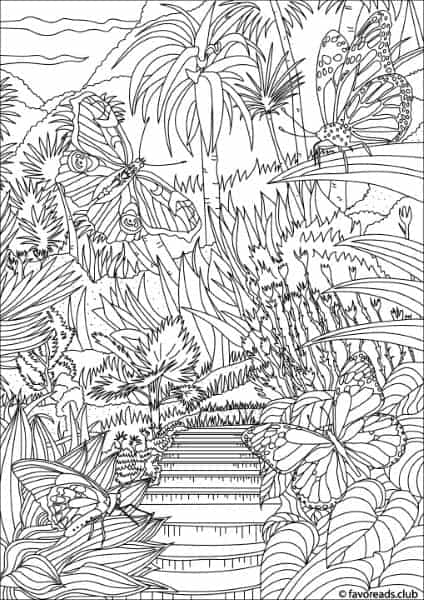 The World of Butterflies – Garden – Favoreads Coloring Club