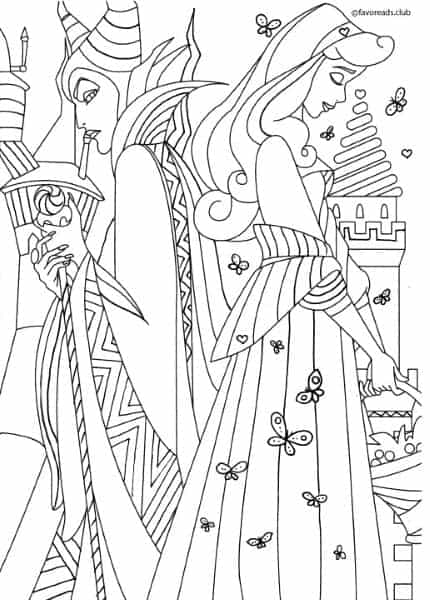 maleficent coloring pages