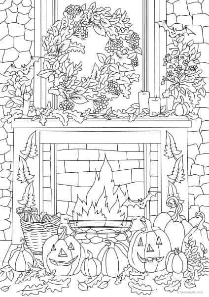 Halloween Stuff Printable Adult Coloring Page From Favoreads
