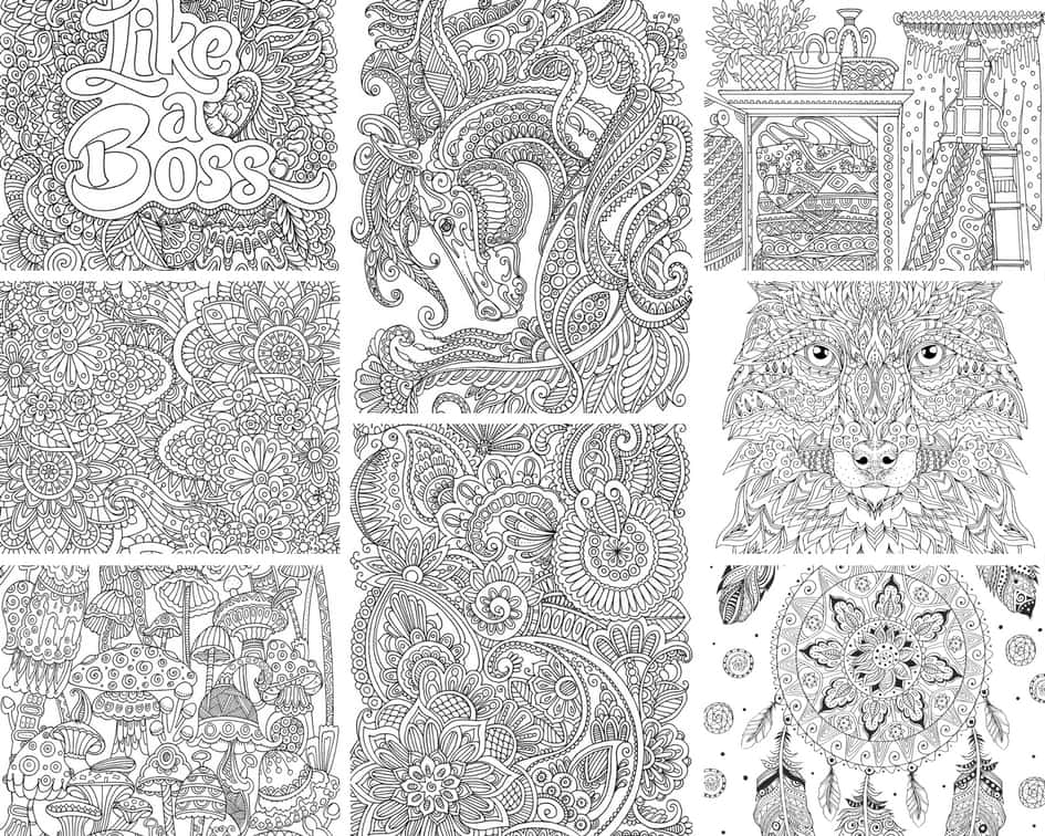 Advanced Collection – 10 Coloring Pages