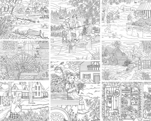 Best Adult Coloring Pages to Print Featuring Country Scenes and Nature –  Favoreads Coloring Club