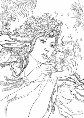 detailed fantasy coloring pages