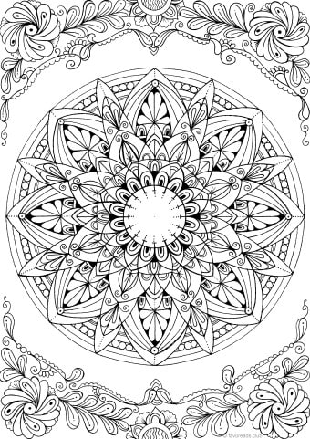 Beautiful Mandala – Favoreads Coloring Club