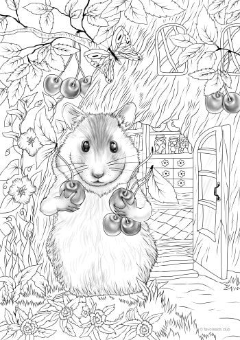 Hamster – Favoreads Coloring Club