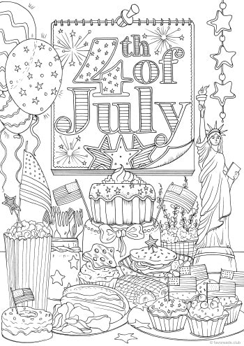 fourth of july coloring pages fireworks shows