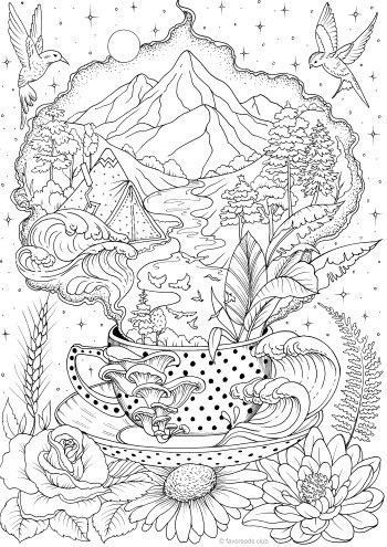 Cup of Fantasy – Favoreads Coloring Club