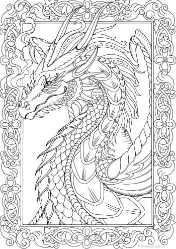 Gorgeous Dragon – Favoreads Coloring Club