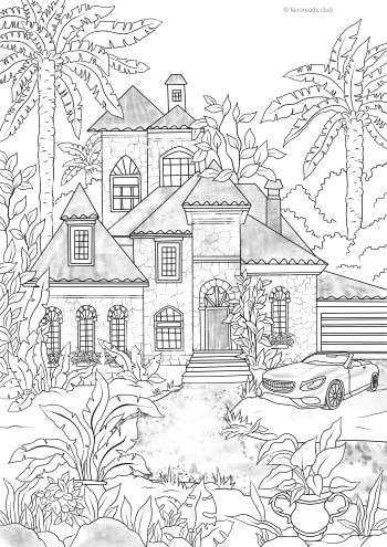 Fancy House – Favoreads Coloring Club