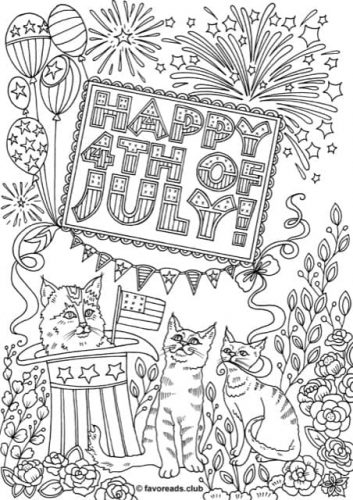 FREE Printable Fourth of July Coloring Pages - Printable Adult Coloring