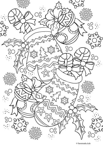 Christmas Joy - Mittens - Printable Adult Coloring Pages ...
