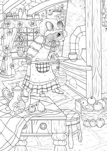 Mouse in the House - Printable Adult Coloring Pages from Favoreads
